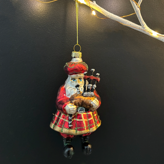 Bagpipes Santa Bauble