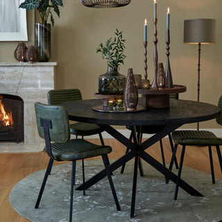 Black Round Dining Table