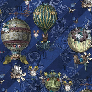 Blue Hot Air Balloon Wallpaper