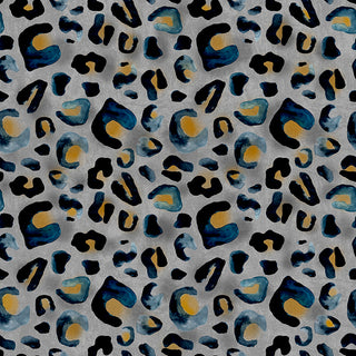 Blue Leopard Print Wallpaper - REUSE DAWN - Limited Abode