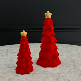 Flocked Christmas Trees (Set of 2)