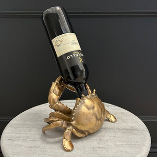 Gold Crab Wine Bottle Holder - Limited Abode