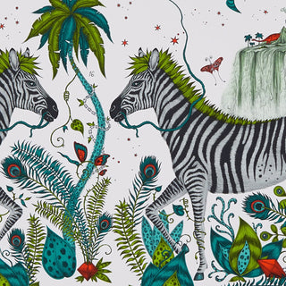 Green Zebra Wallpaper - Limited Abode
