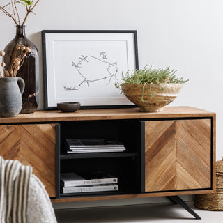 Herringbone TV Stand