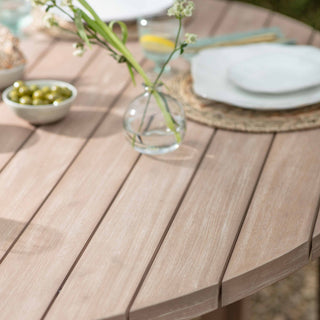 Large Round Wooden Garden Table