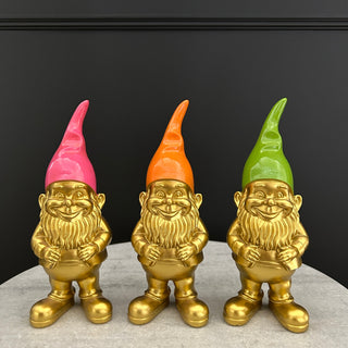 Medium Gold Gnomes (Set of 3)