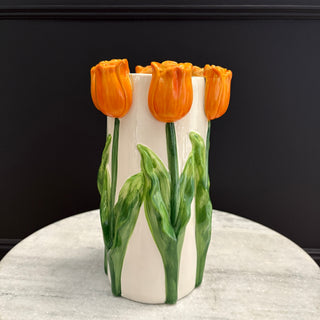 Orange Tulip Vase