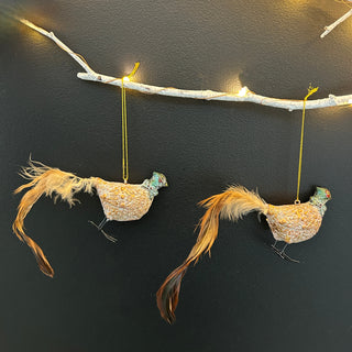 Pheasant Baubles (Set of 2)