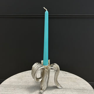 Silver Banana Candle Holder