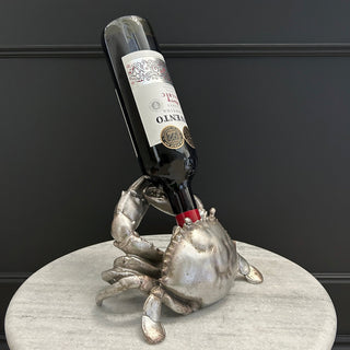 Silver Crab Wine Bottle Holder - Limited Abode