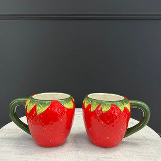 Strawberry Mugs (Set of 2) - Limited Abode