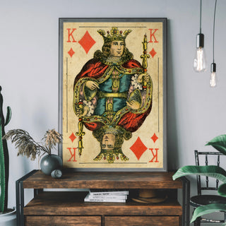 Vintage King Playing Card Art