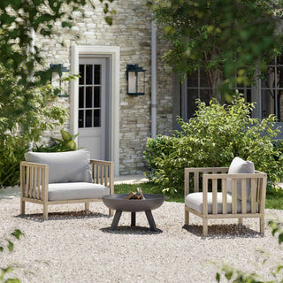 Wooden Garden Armchairs (Set of 2)