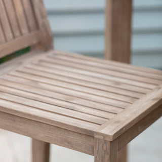 Wooden Outdoor Bar Stools (Set of 2)