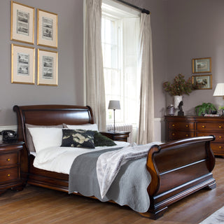 Wooden Sleigh Bed