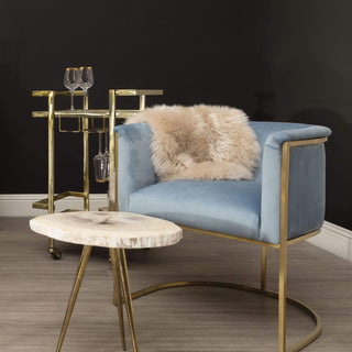 Blue Velvet Armchair