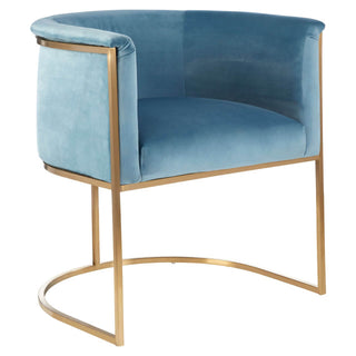 Blue Velvet Armchair