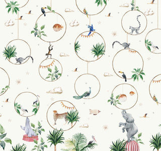 Animal Hoops Wallpaper Mural