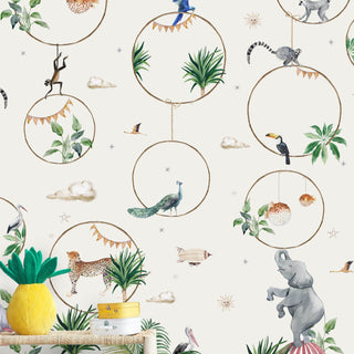 Animal Hoops Wallpaper Mural