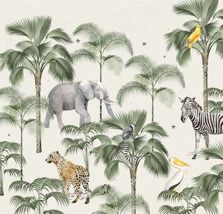 Animal Palm Wallpaper Mural