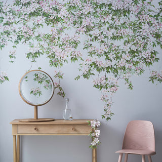 Blue Floral Wallpaper Mural