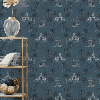 Blue Oriental Wallpaper Mural