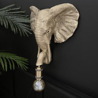 Gold Elephant Wall Light