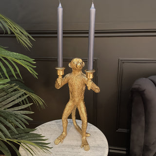 Gold Monkey Candelabra