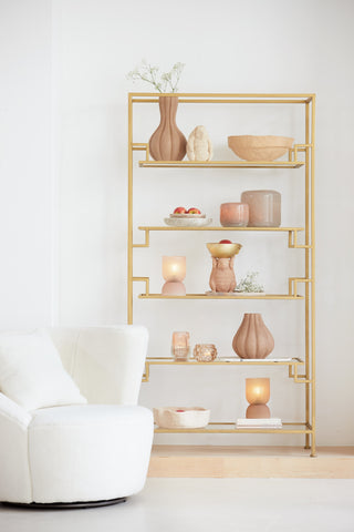 Gold Shelving Unit