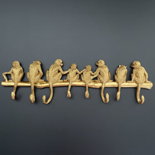 Gold Monkey Tail Wall Hooks