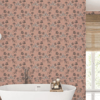 Pink Oriental Wallpaper Mural