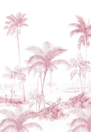 Pink Palms Wallpaper Mural