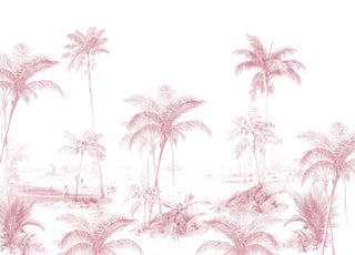 Pink Palms Wallpaper Mural