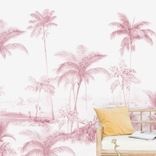 Pink Palms Wallpaper Mural