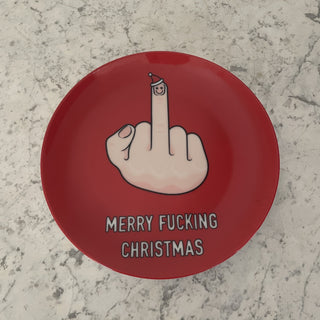 Red Christmas Plate - Limited Abode 
