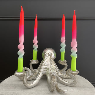 Silver Octopus Candle Holder