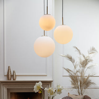 White Globe Pendant Light